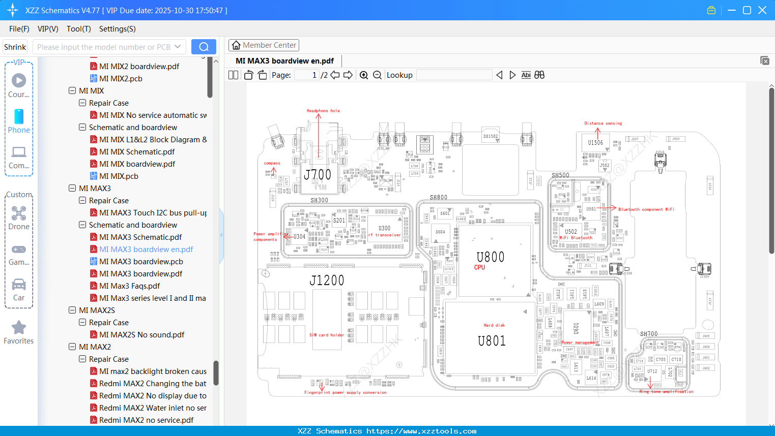 Xiaomi MI MAX3 Boardview En
